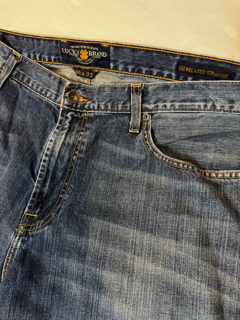Lucky Brand Dungarees Mens 181 Relaxed Straight Jeans Size 40x32
